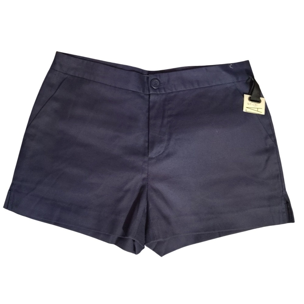 BB Dakota Womens Navy Blue Cotton Linen Blend Shorts Size 4 BD13906